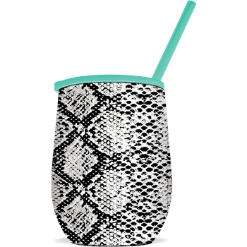 Black & White Snakeskin Tumbler