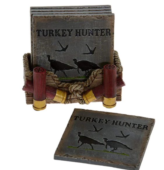 Turkey Hunter Coaster Set
