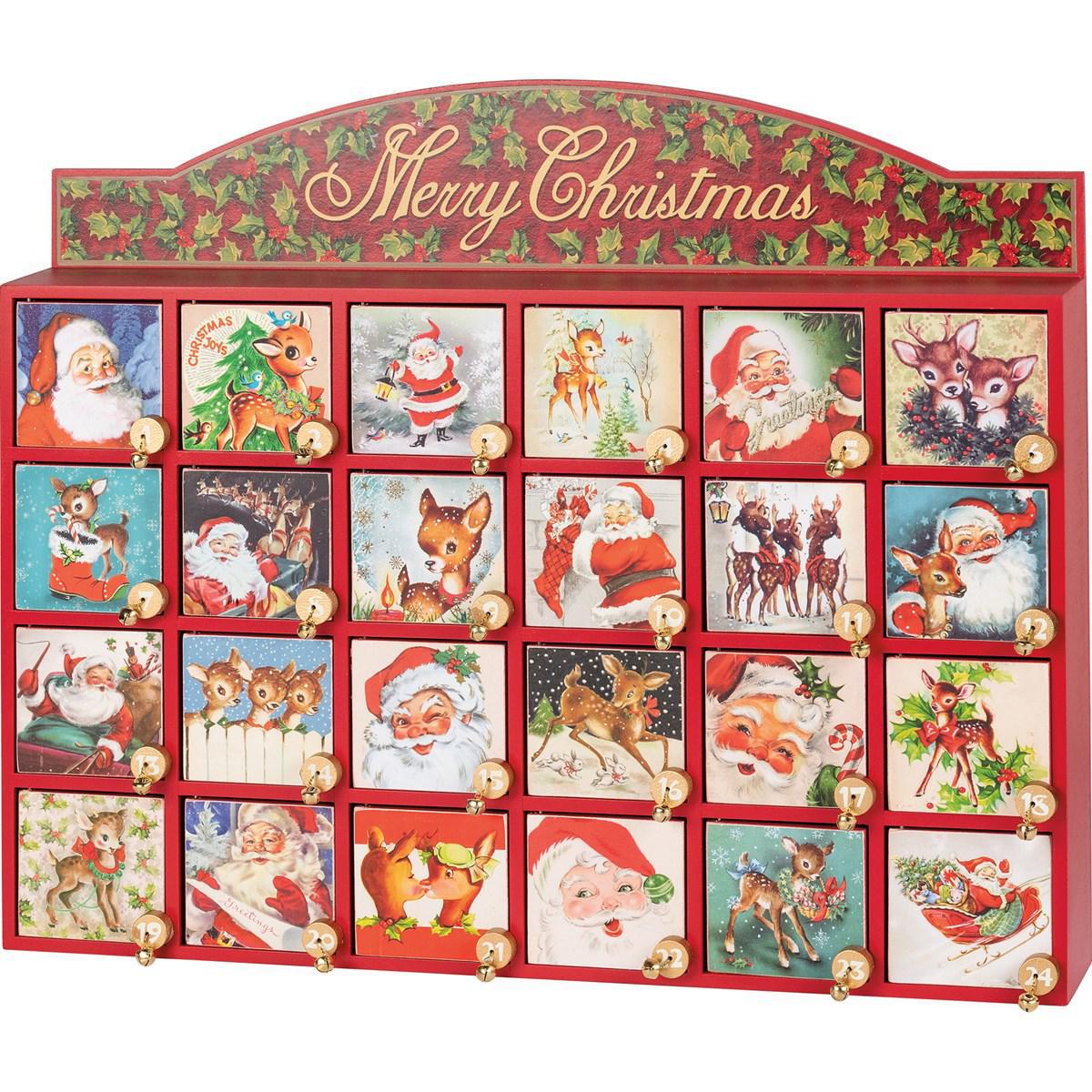 Retro Santa Claus Countdown Box