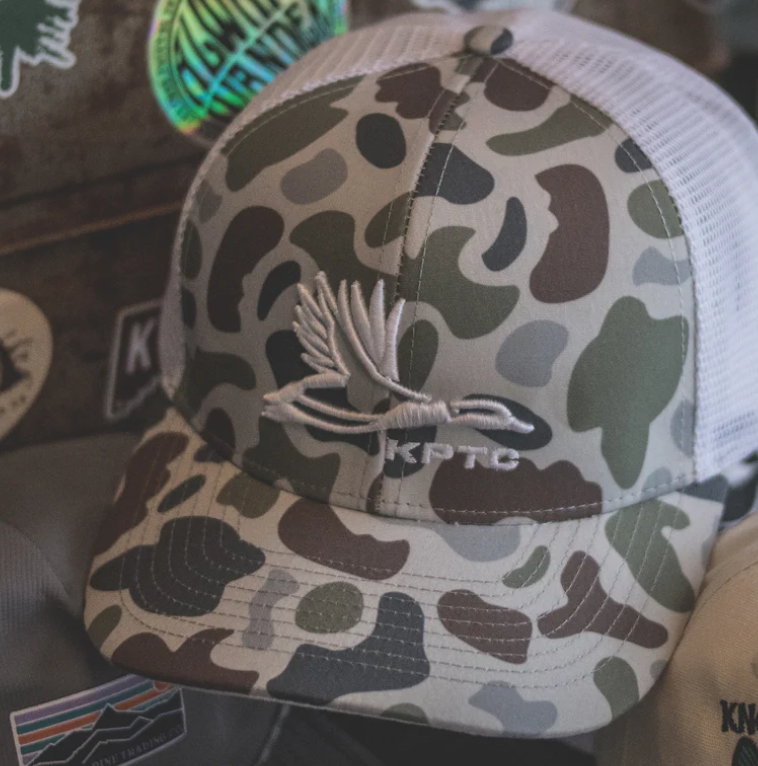 Mallard Trucker Hat Snow Camo