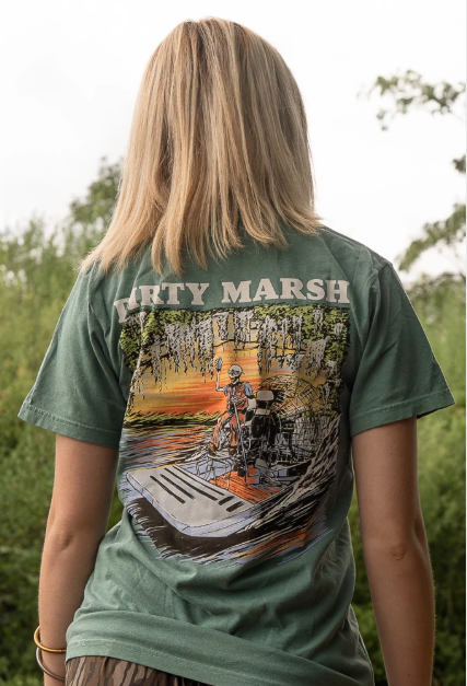 Skelly On Da Bayou Tee | Light Green
