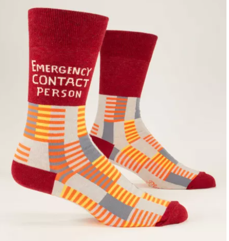 Emergency Contact Men's Crew Socks