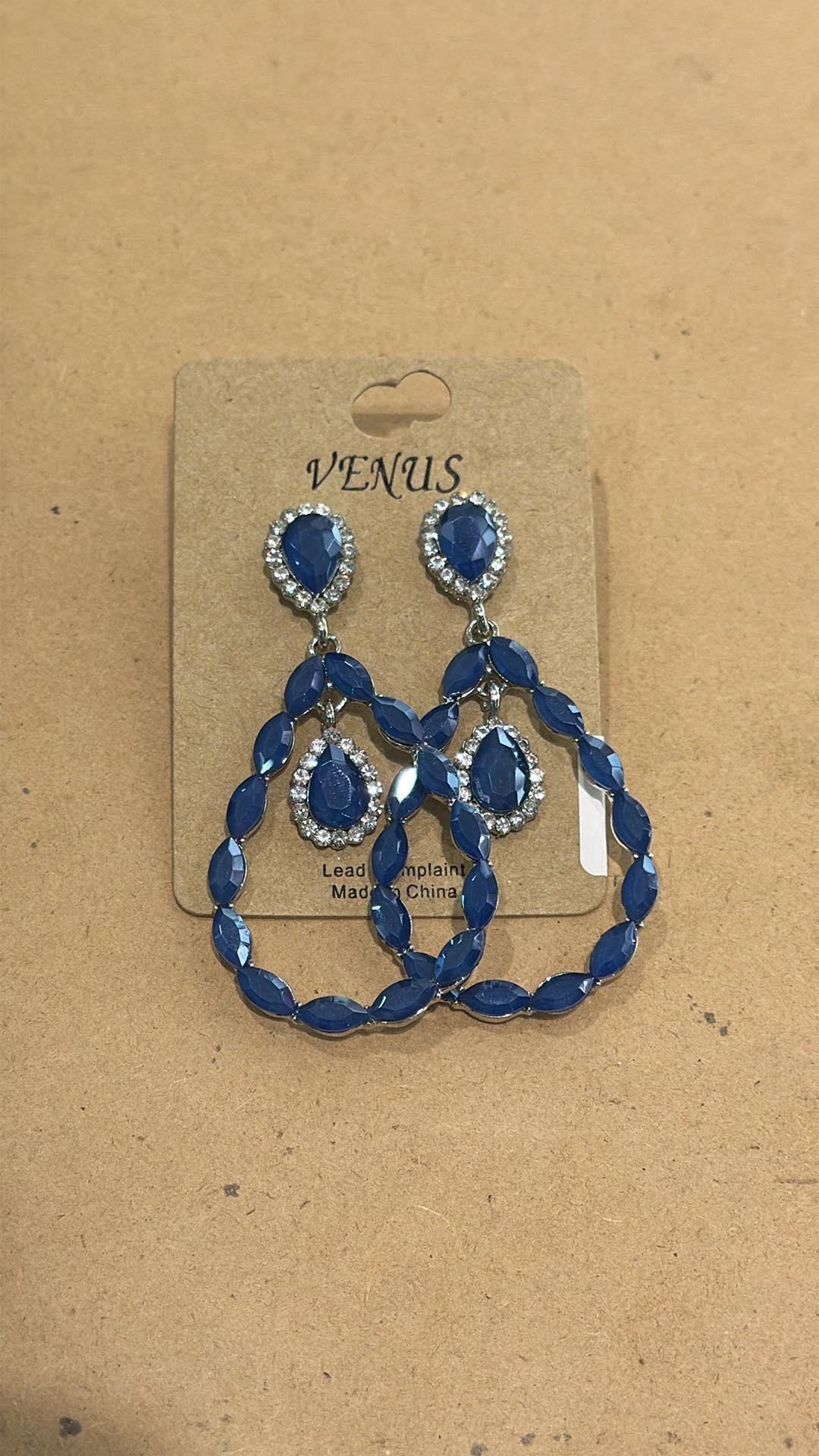 Blue Teardrop Earrings