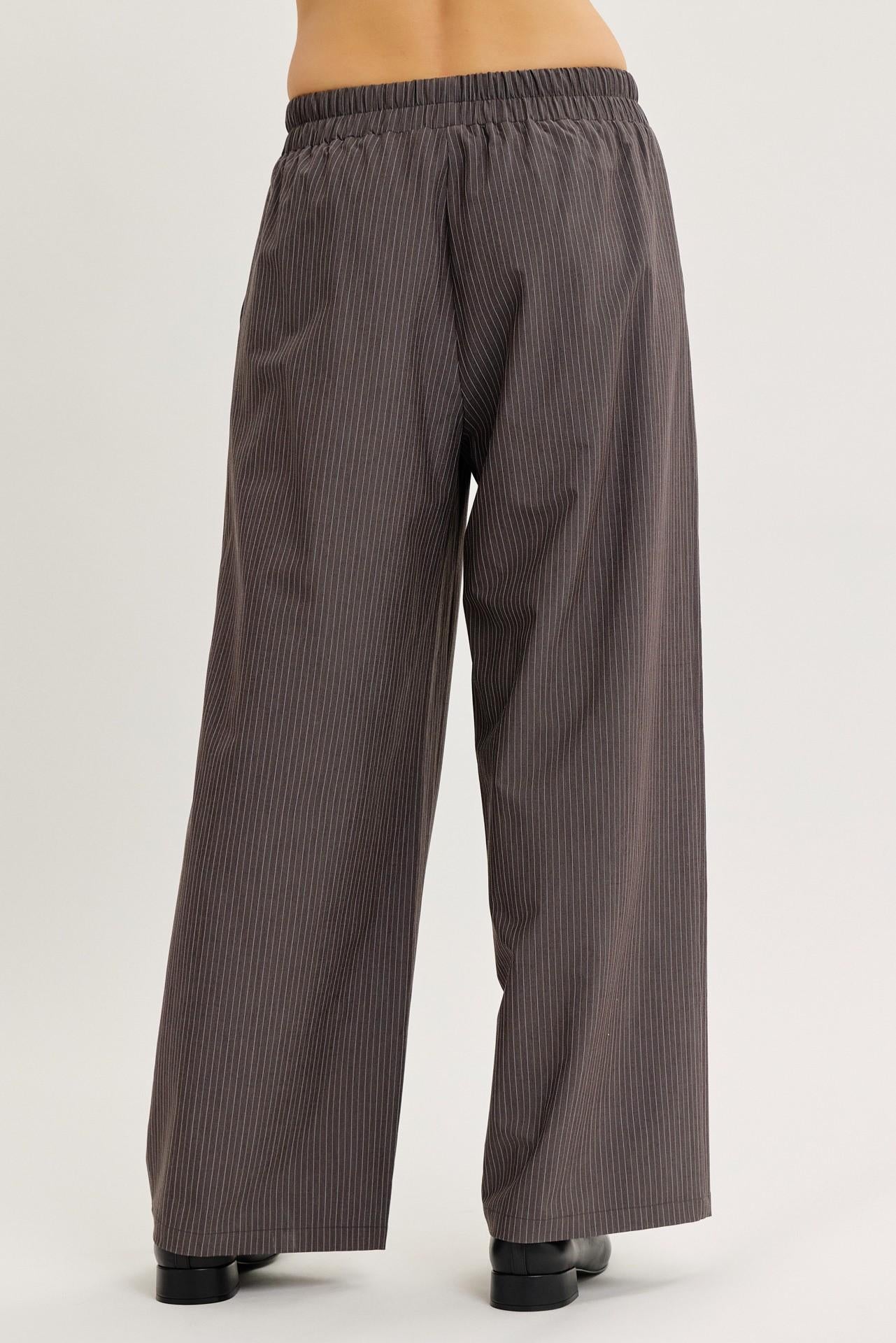 Chalk Stripe Pull-on Relaxed Fit Pants