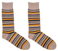 Simply Men's Striped Yellow Socks