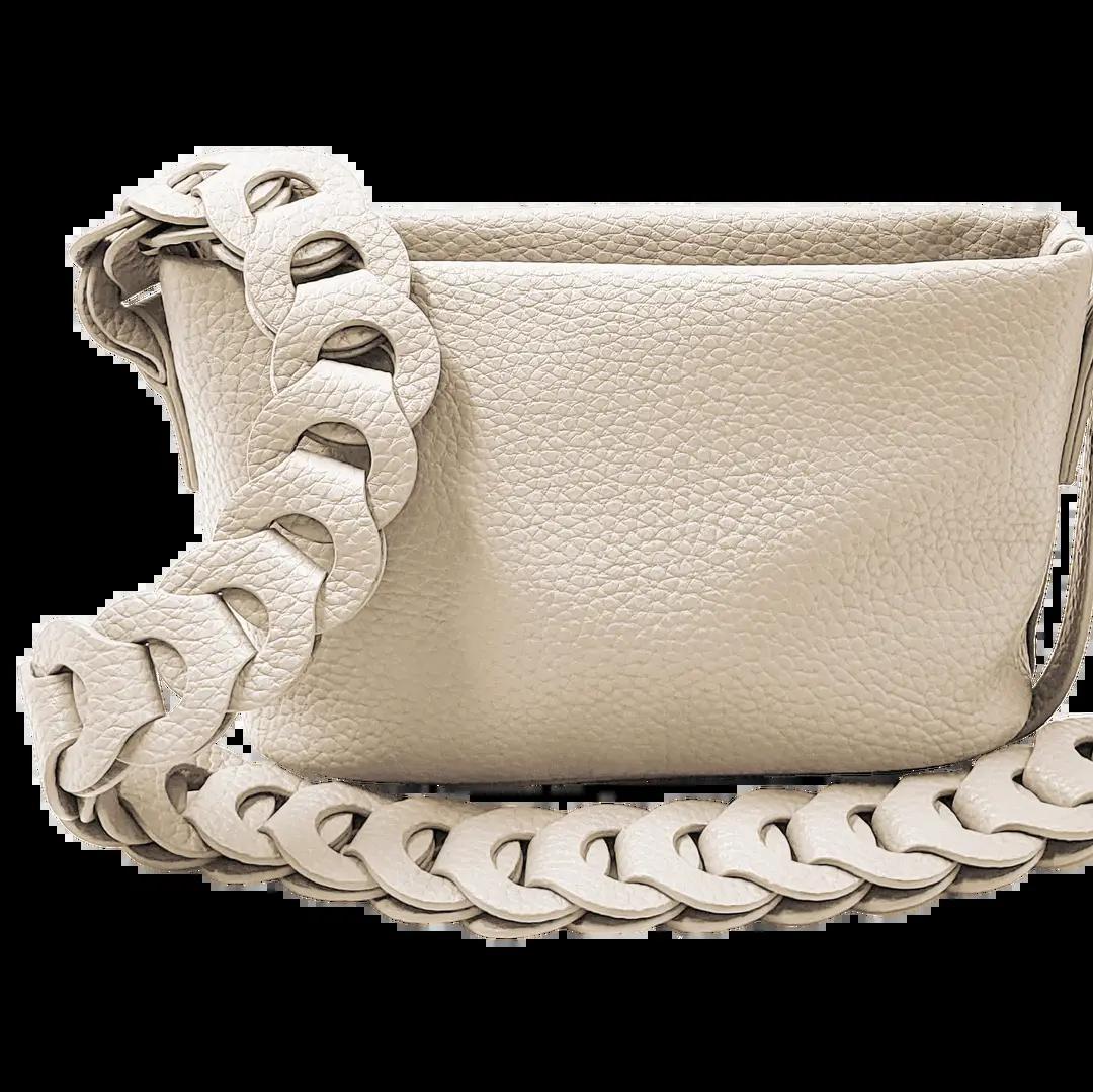 Daisy Crossbody with Braided Shoulder Strap - Ivory