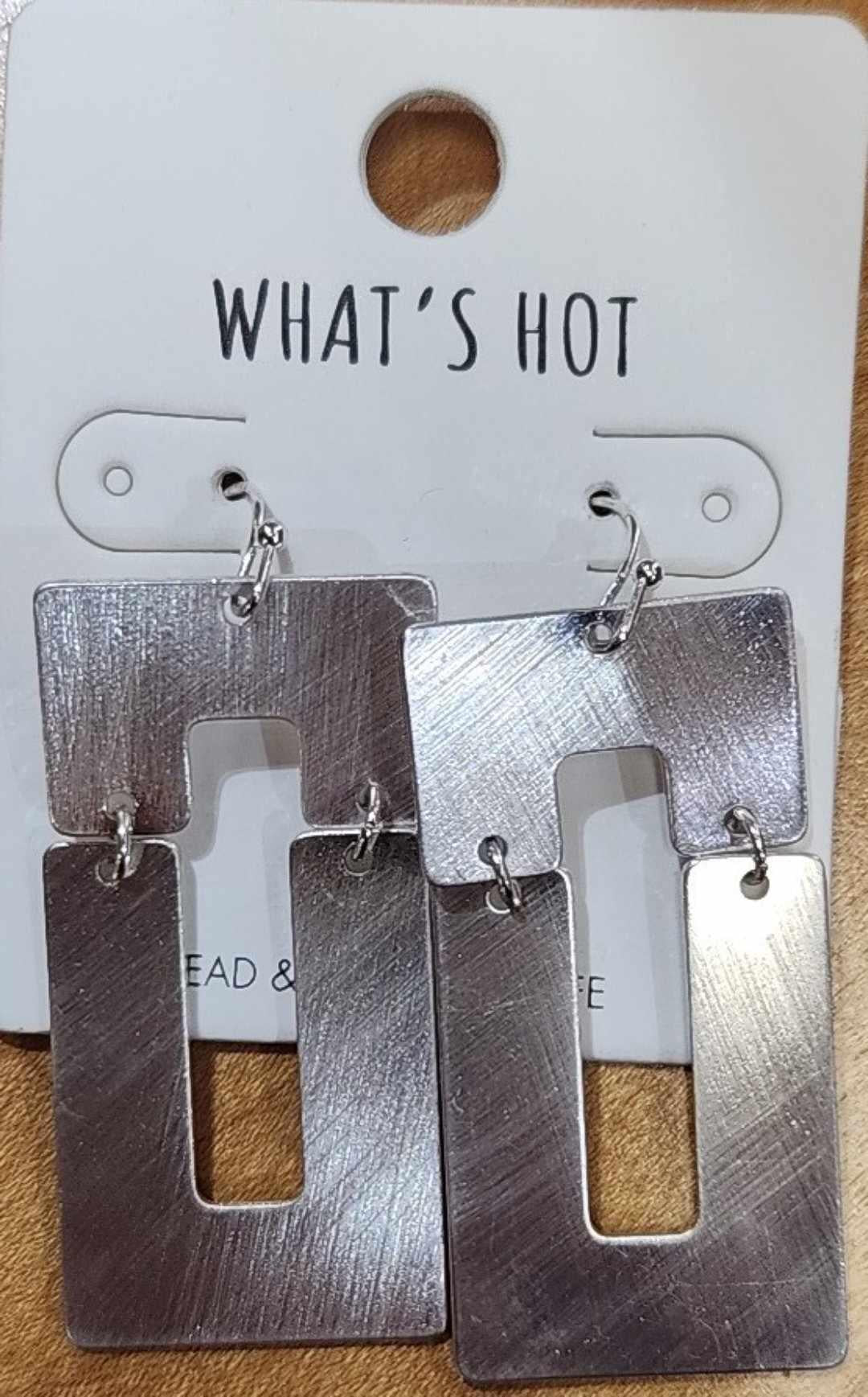 Matte Hanging Square Earrings