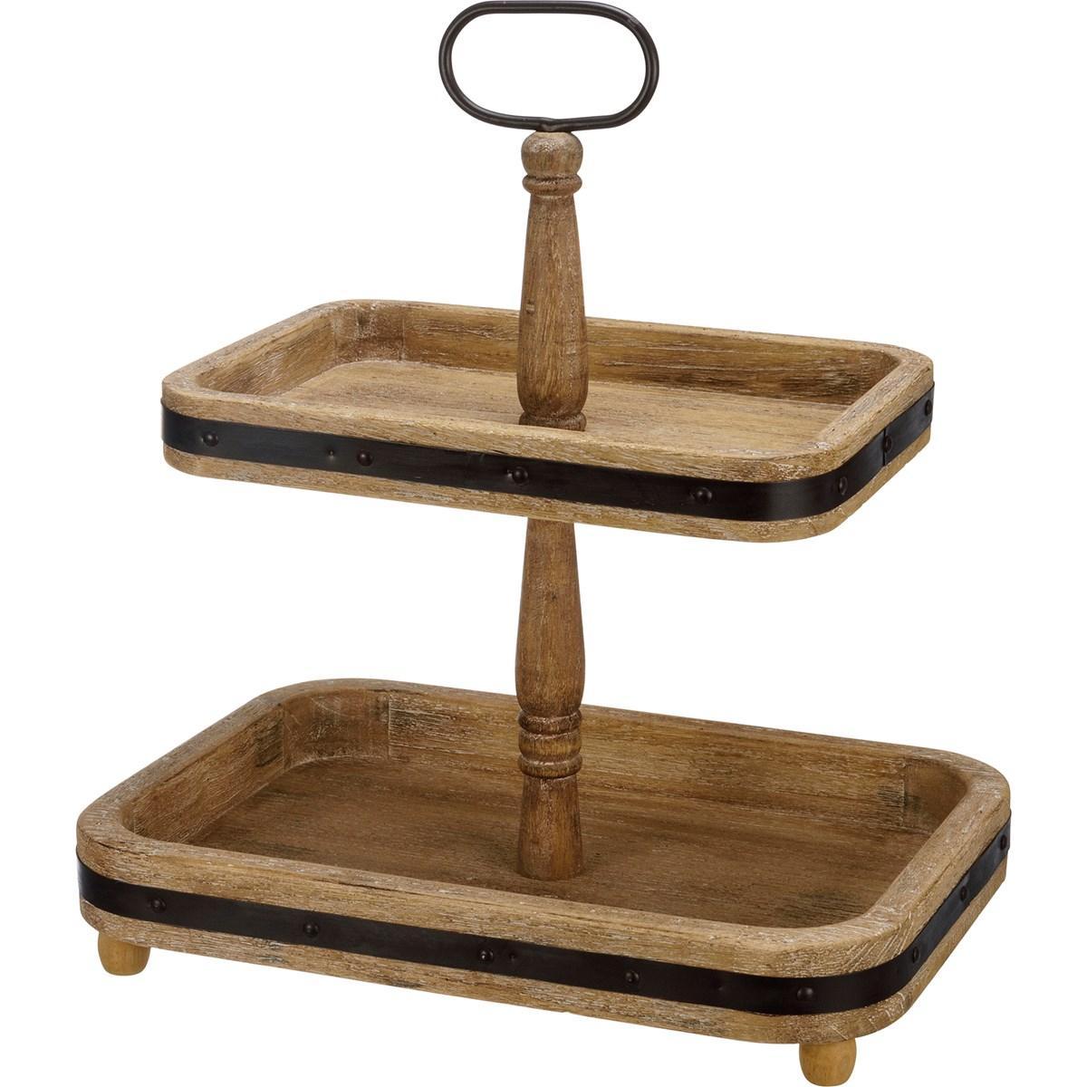 Two Tiered Rectangle Tray