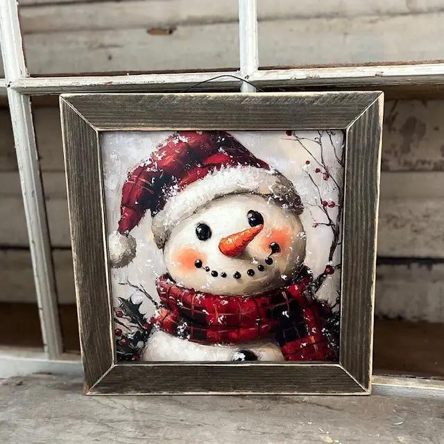 Snowman Box Frame 12x12