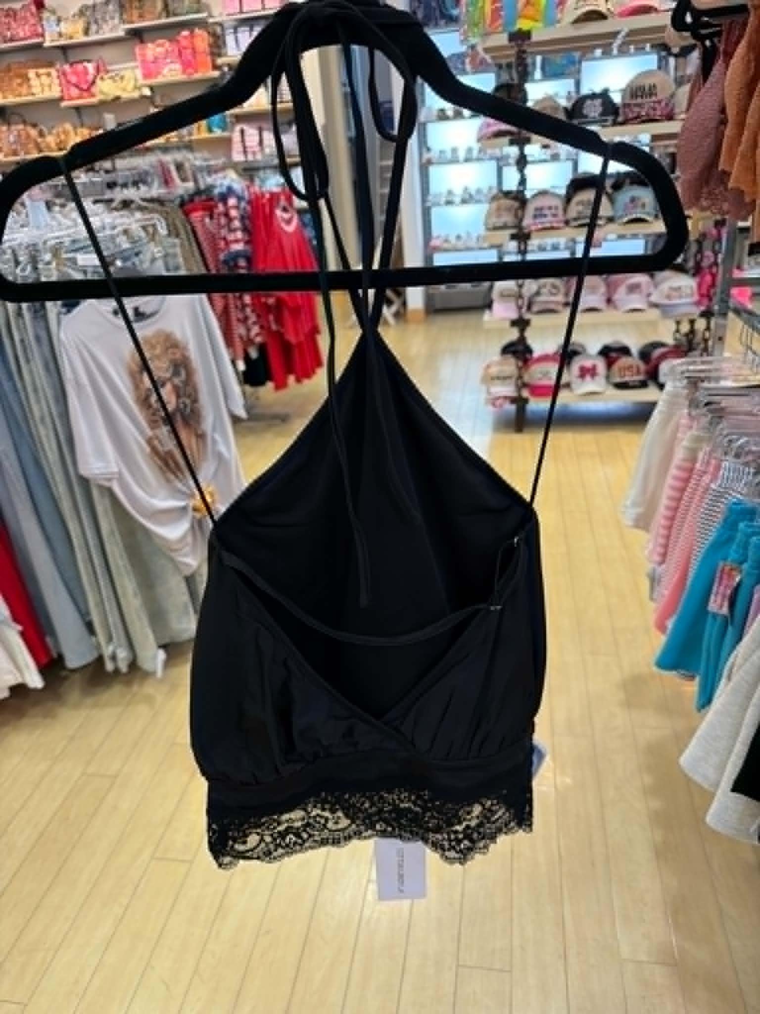 Halter Top w/ Lace Detail