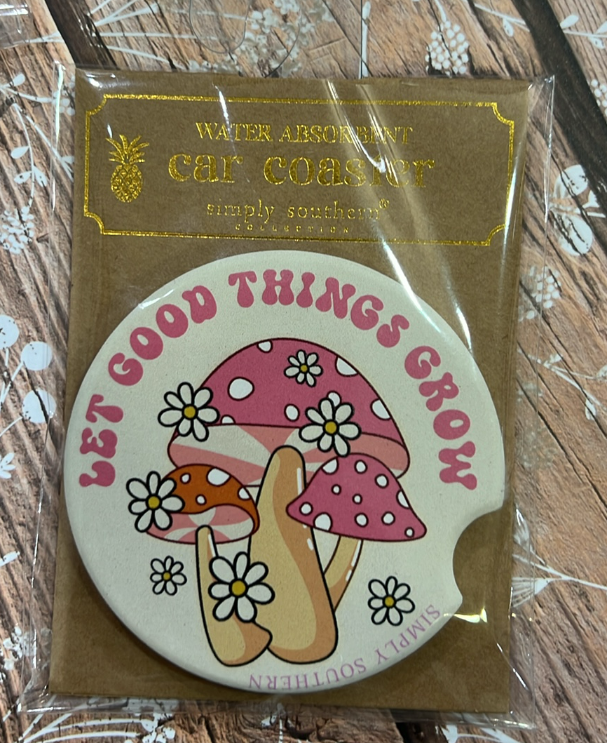 Simply Southern Let Good Things Grow Car Coaster