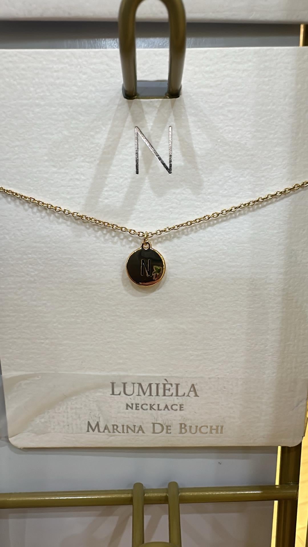 Lumiela N Circle Pendant Necklace