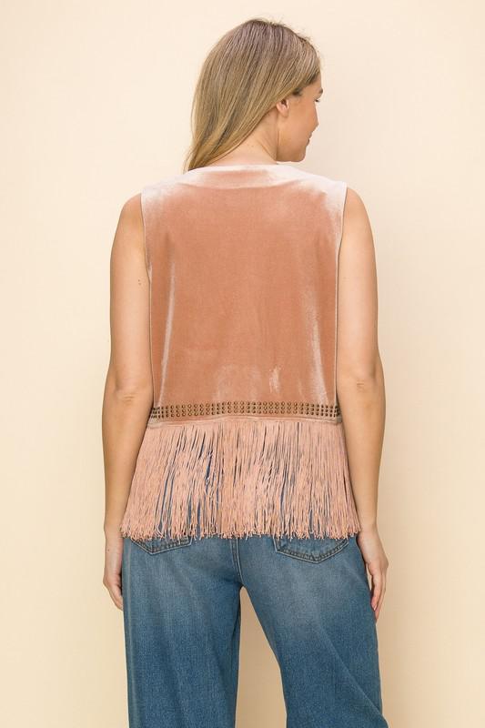 Velvet Fringe Vest