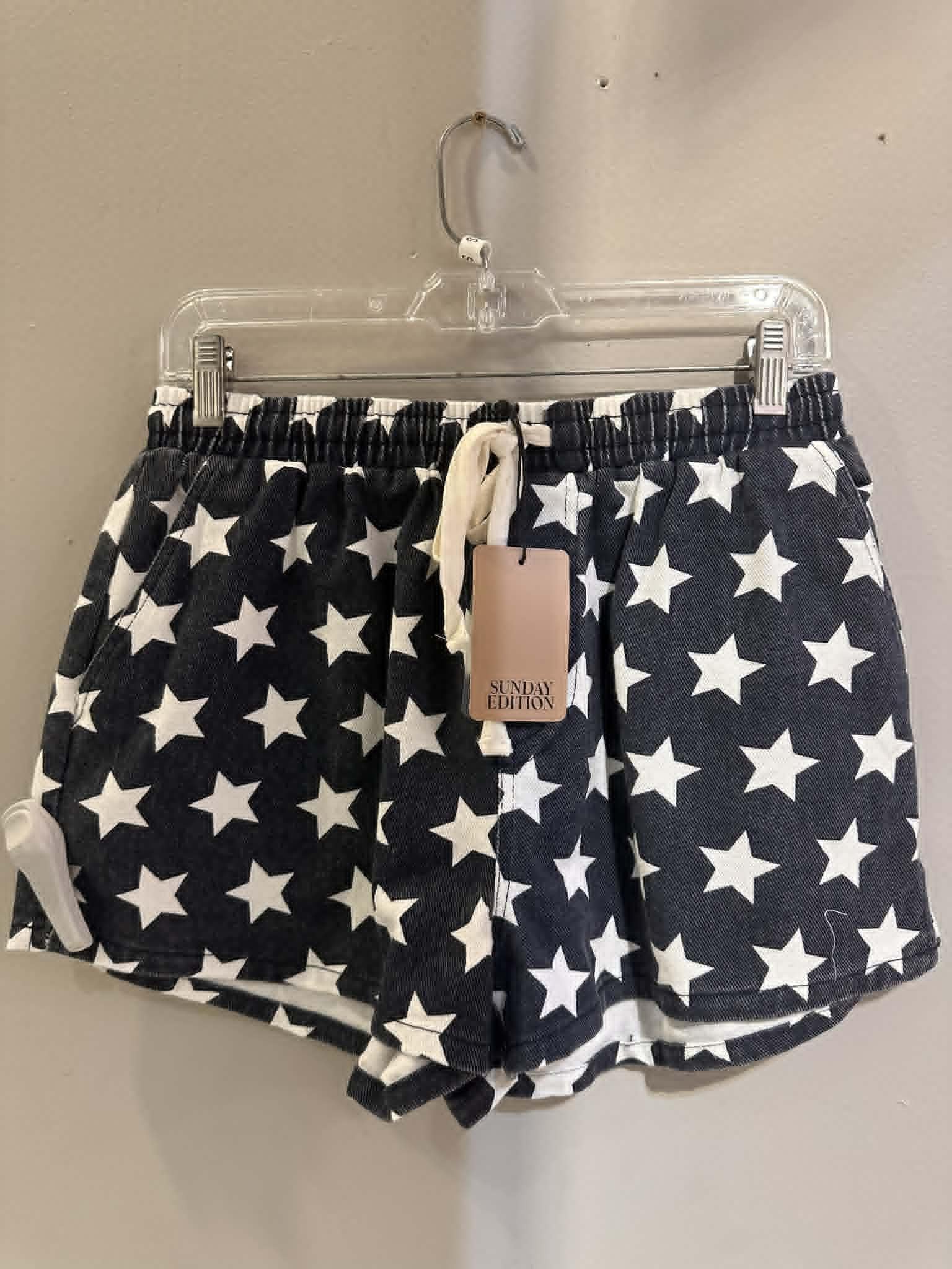 Navy White Star Drawstring Shorts