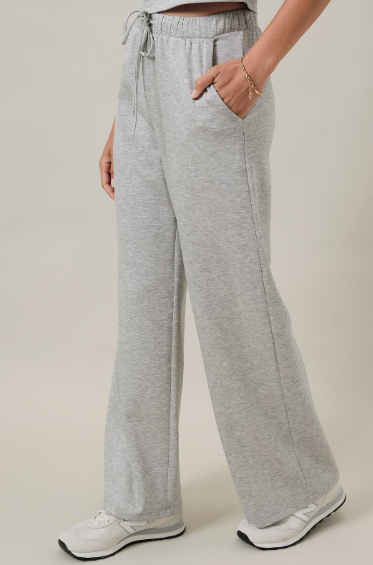 Elastic Waist Band Contoured Back Yoke Wide Pants