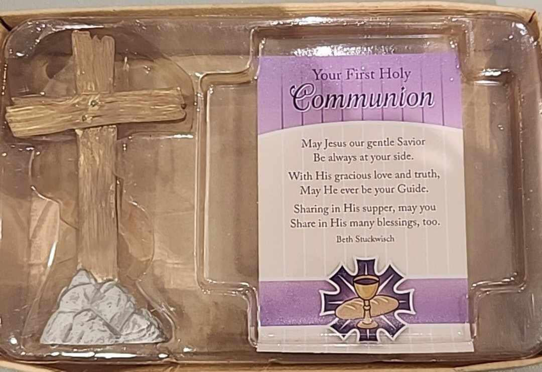 First Holy Communion Cross Statue