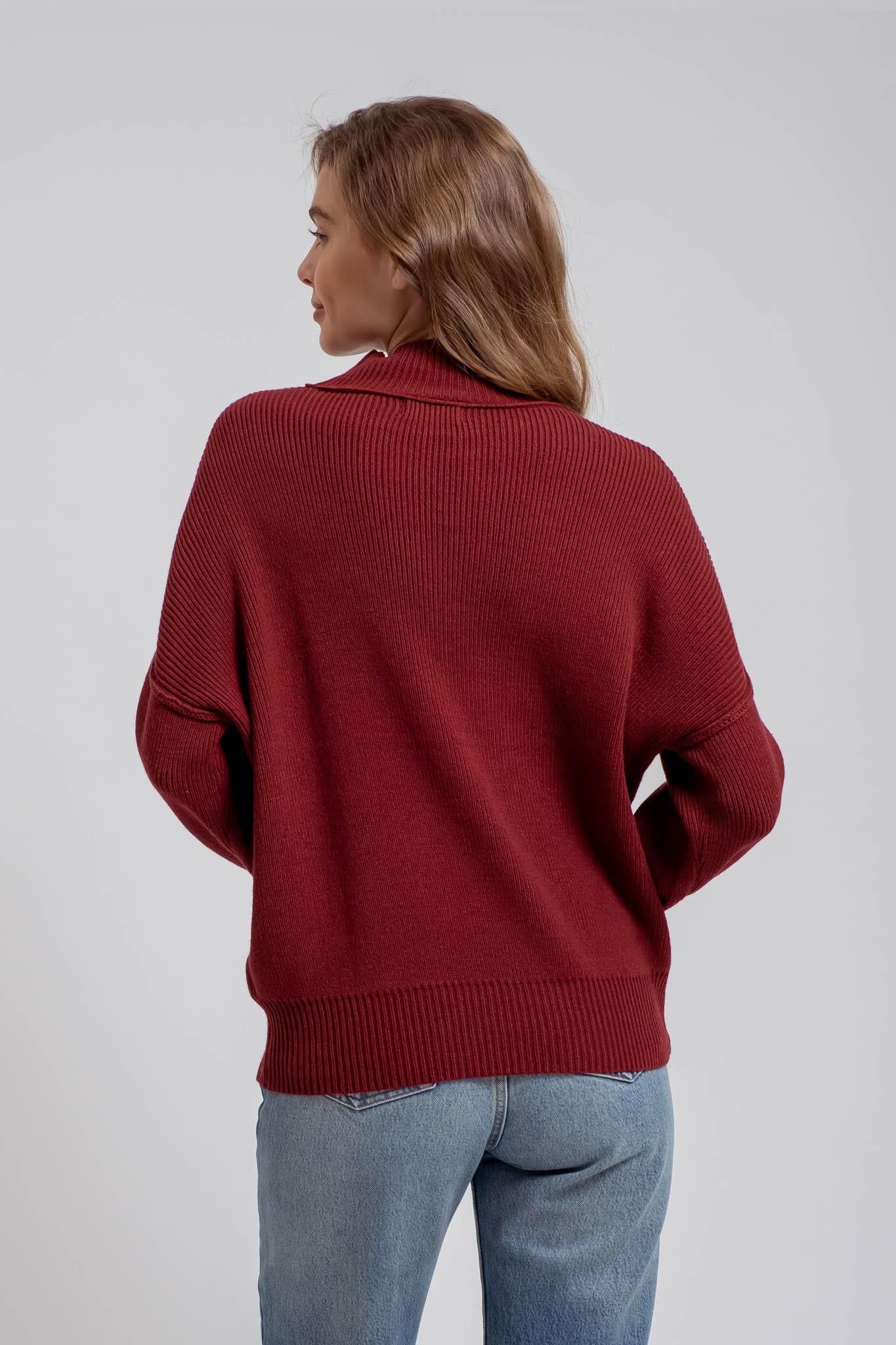 Oxblood Ribbed Sweater