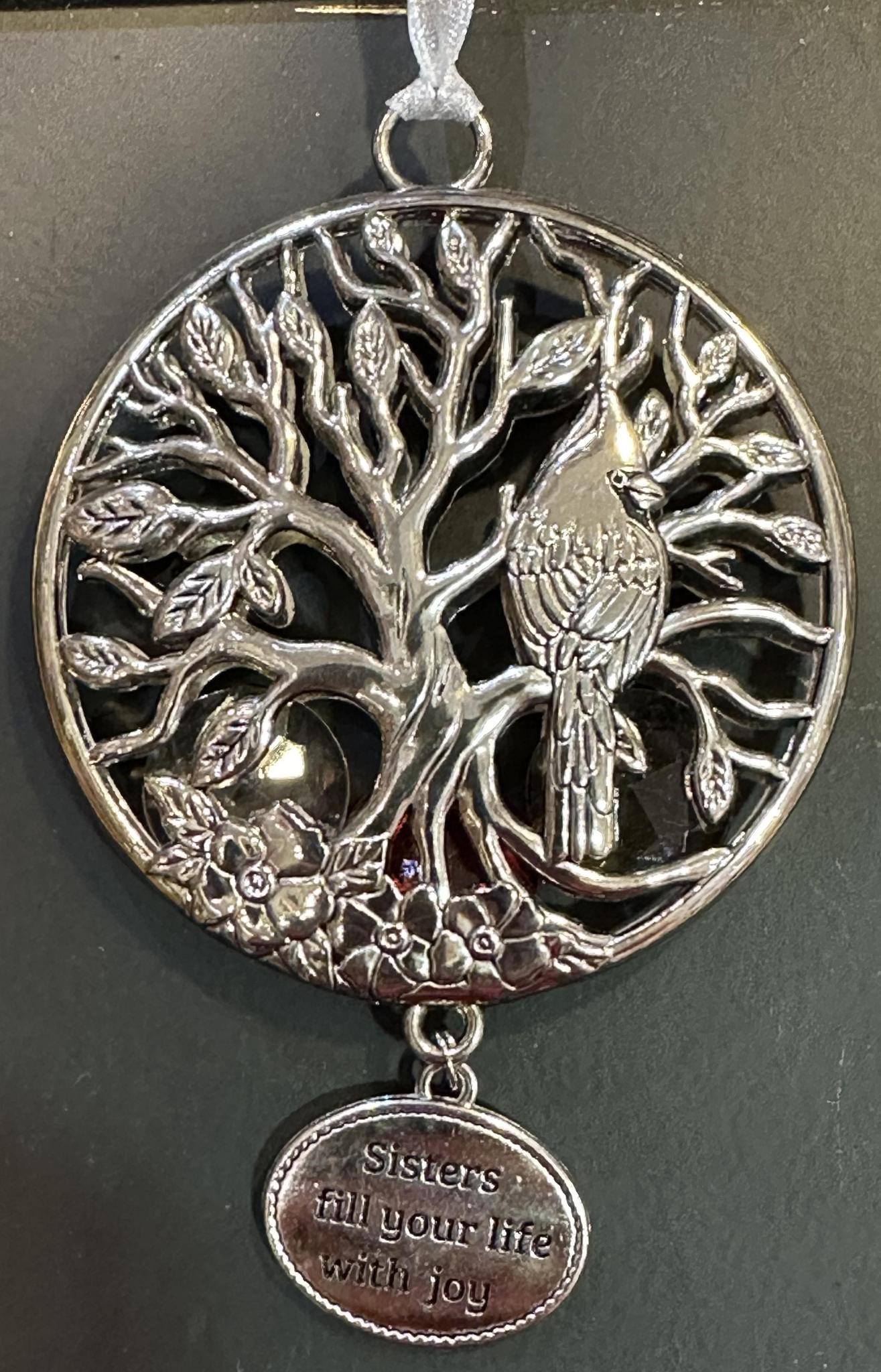 Sisters Fill Your Life Cardinal Charm