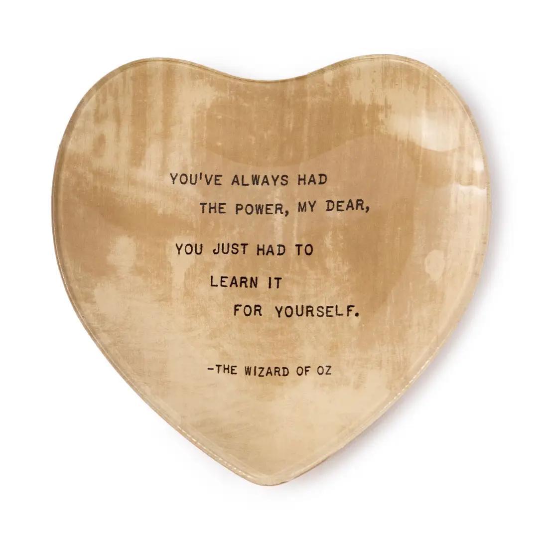 You've Always Had the Power Small Heart Decoupage Plate
