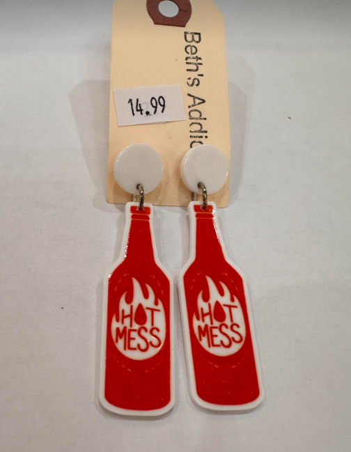 Hot "Mess" Sauce Earrings