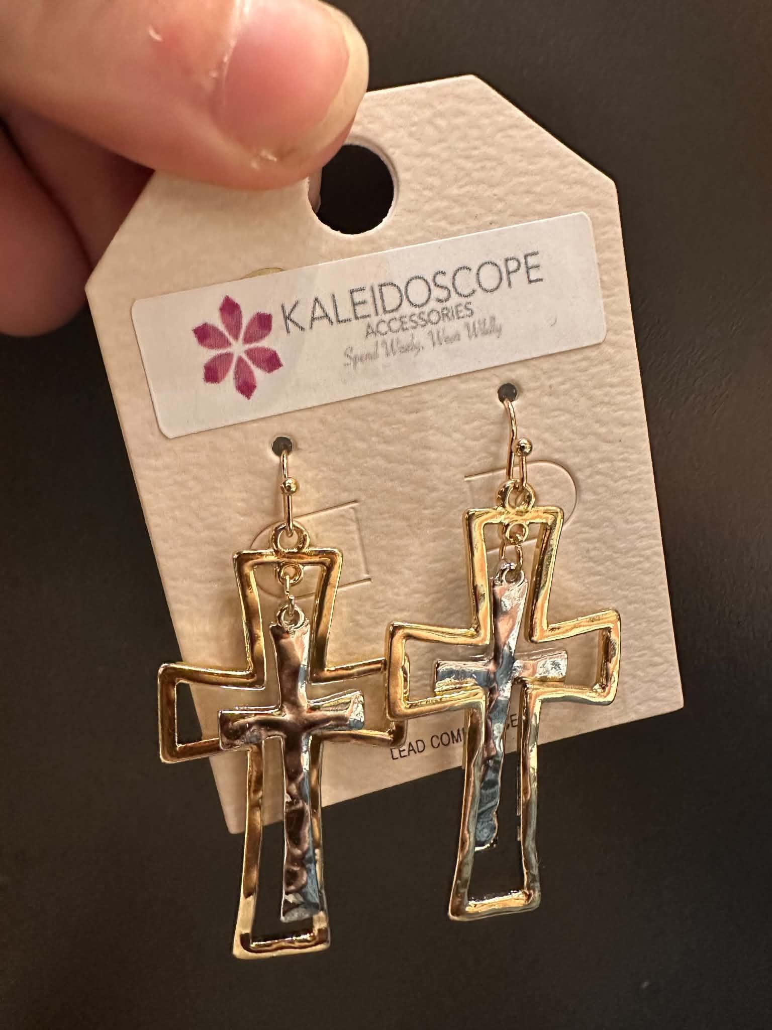 Kaleidoscope Two Tone Cut-Out Cross