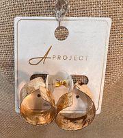 Gold Foil Hoops