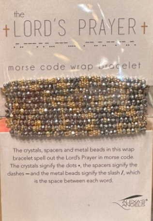The Lord's Prayer Morse Code Wrap Bracelet