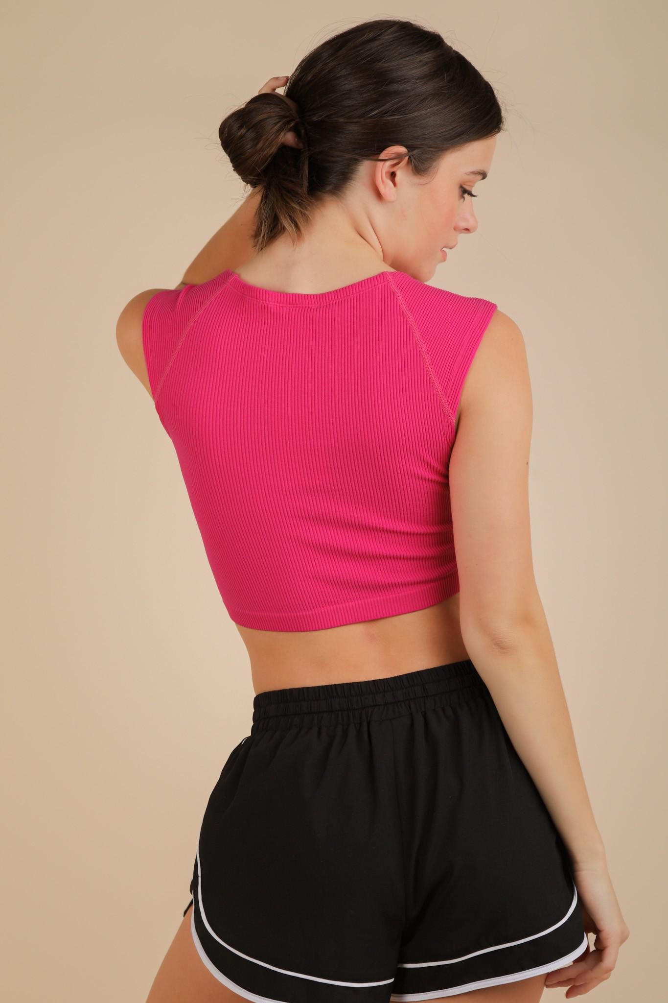 Sweetheart Neckline Fitted Knit Crop Top
