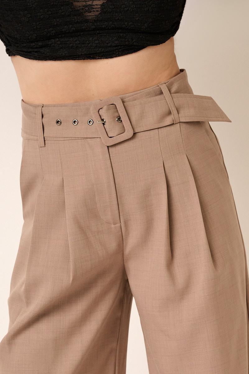 Belt Detail Dress Pants