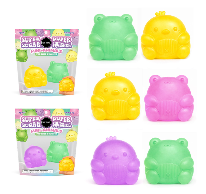 Super Duper Sugar Squisher - Mini Duck & Frog 2 Pack