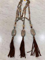Marbled Fringe Necklace