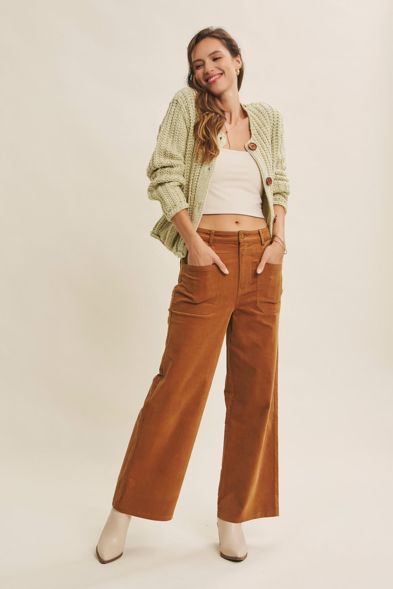 Cozy Chic Corduroy Wide-leg Pants