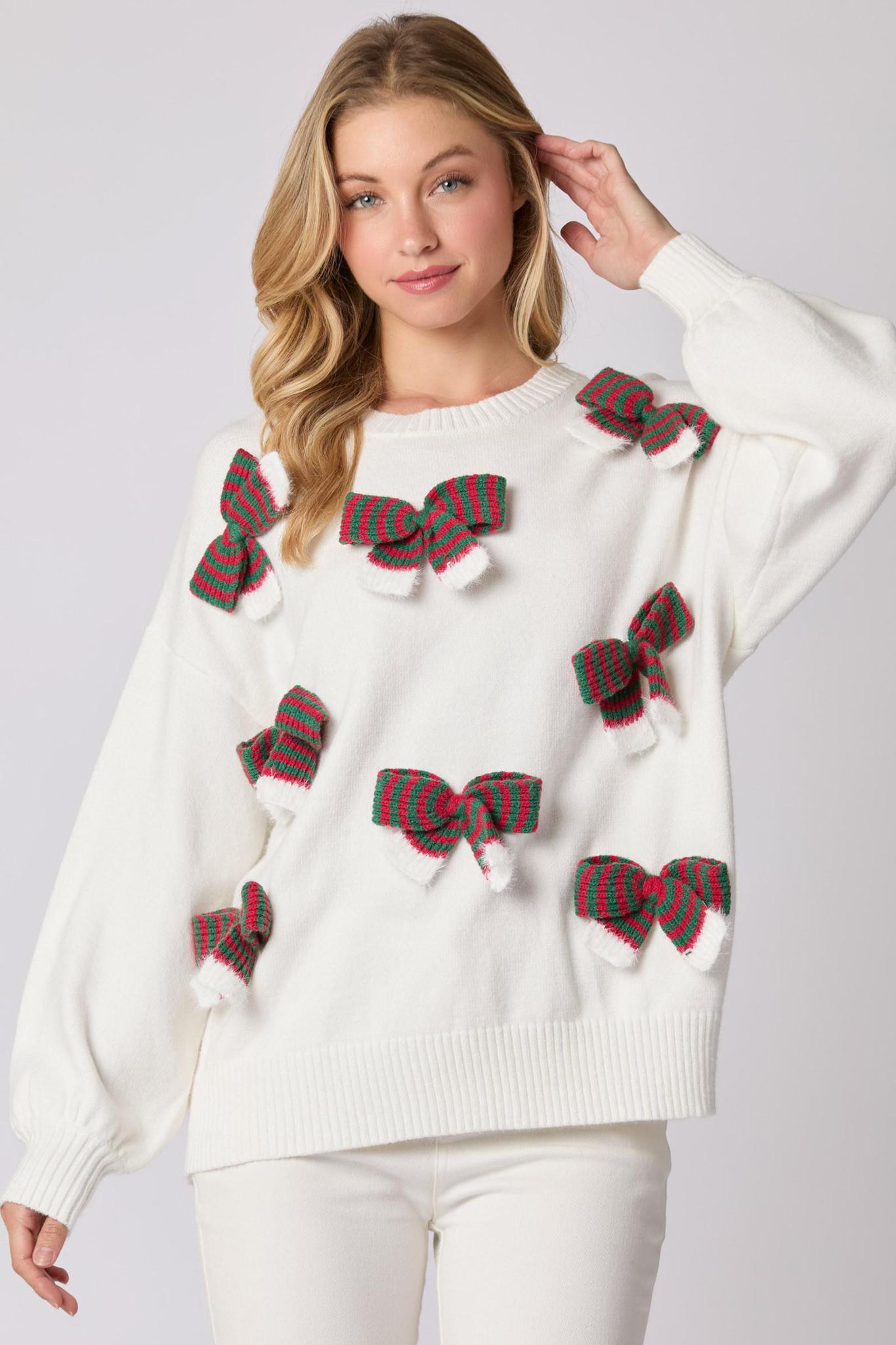 Christmas Bow Sweater