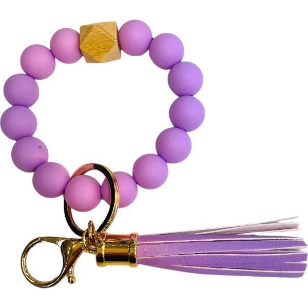 Silicone Ball Bracelet Keychains