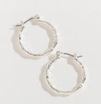 Shiny Silver Hoop Earrings