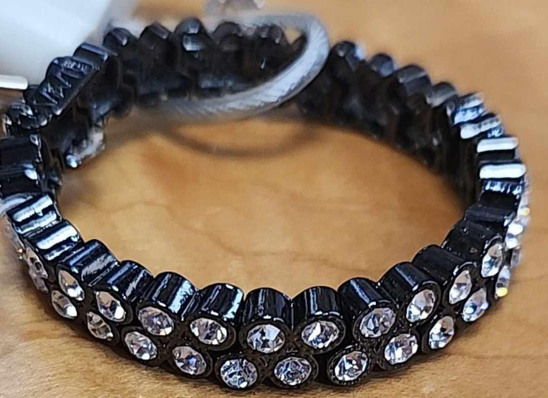 Black Crystal Stretch Bracelet