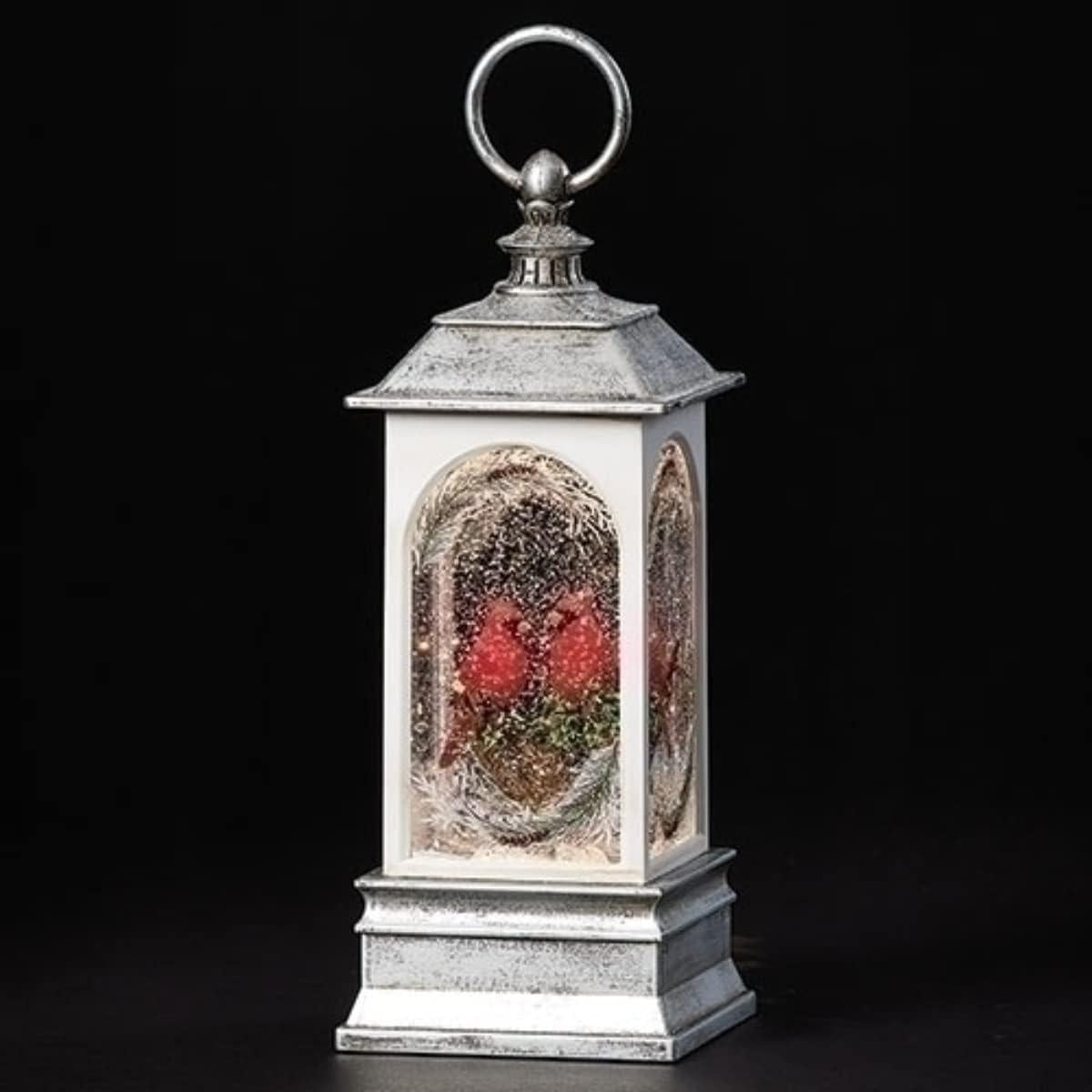 Roman 9.25" H LED Swirl Cardinal Lantern