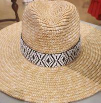 Black & White Band Straw Hat
