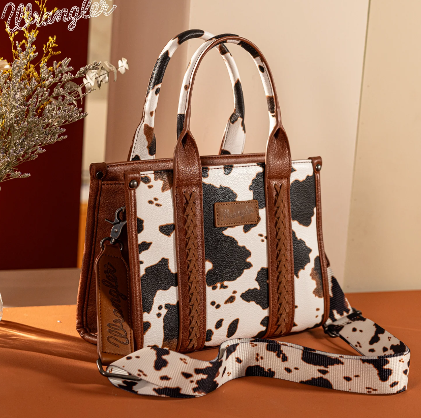 Wrangler Cow Print Tote Purse