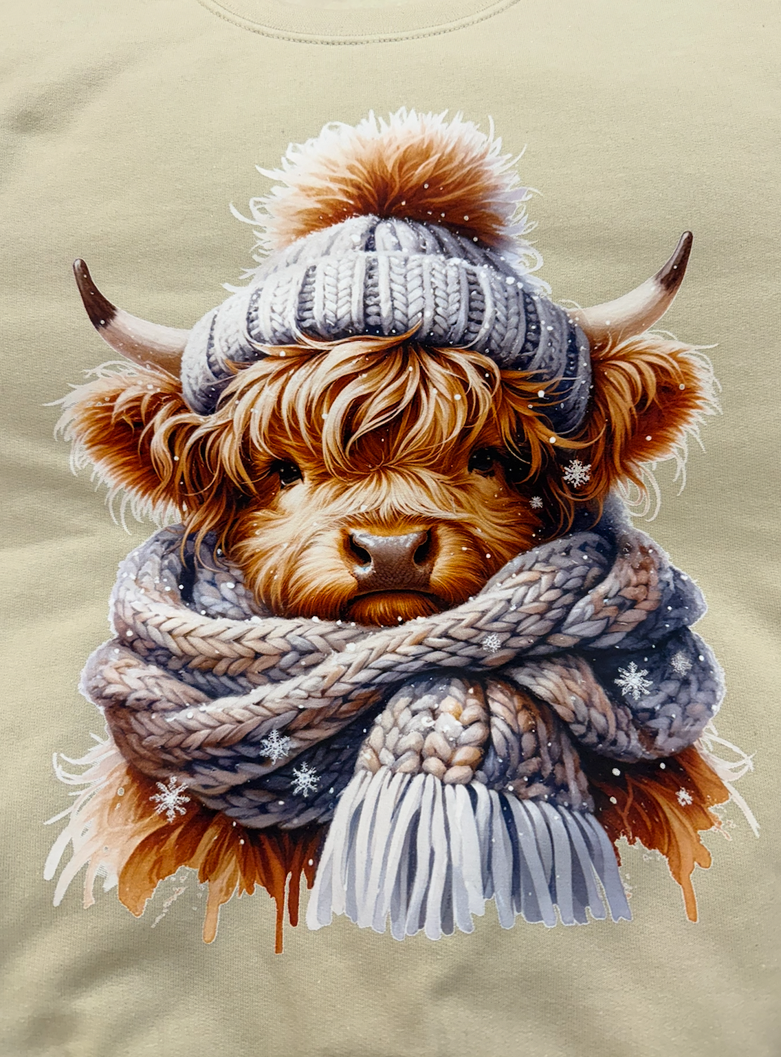 Cow Scarf Sweatshirt