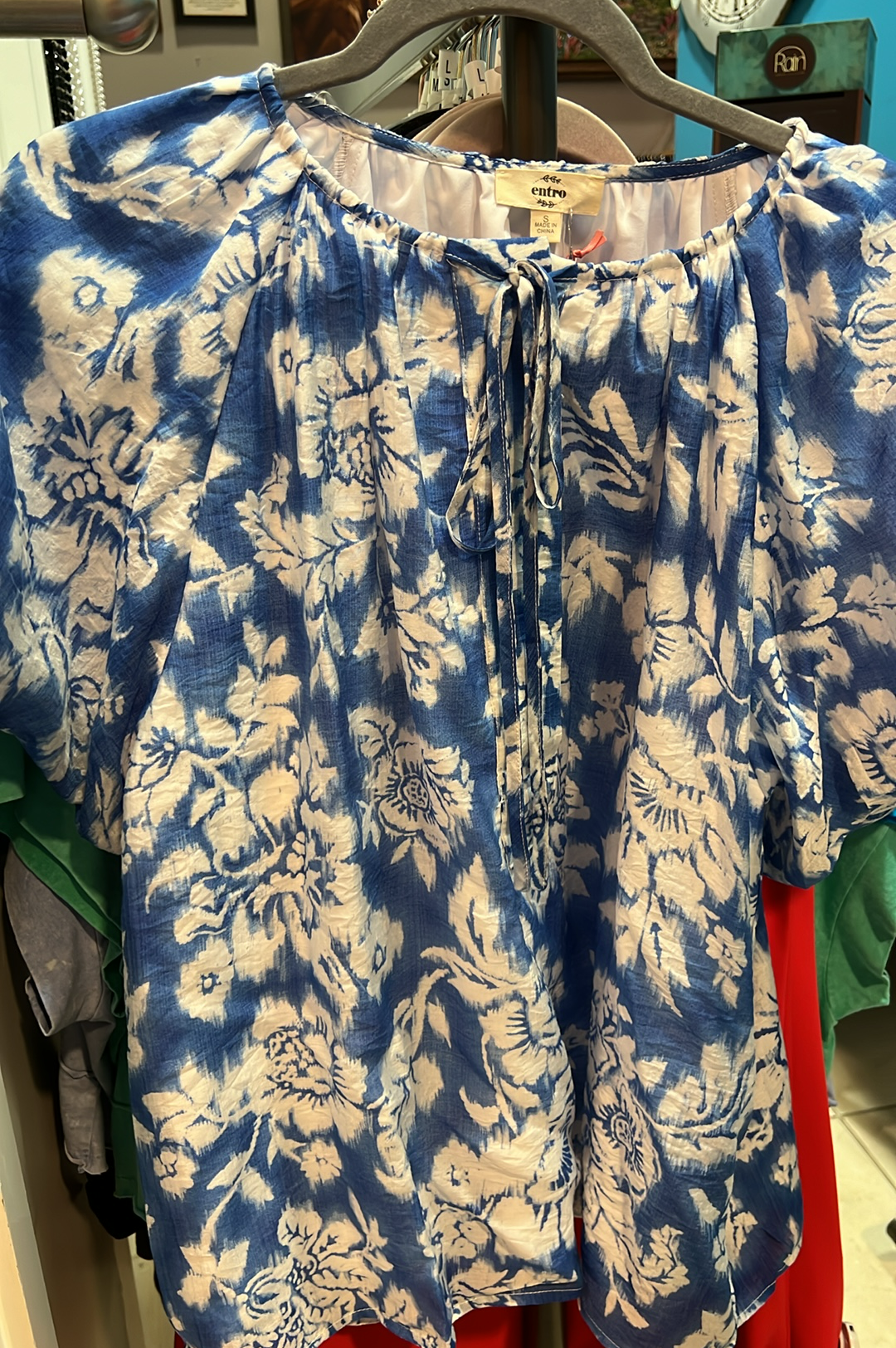 Floral Tie Neck Top