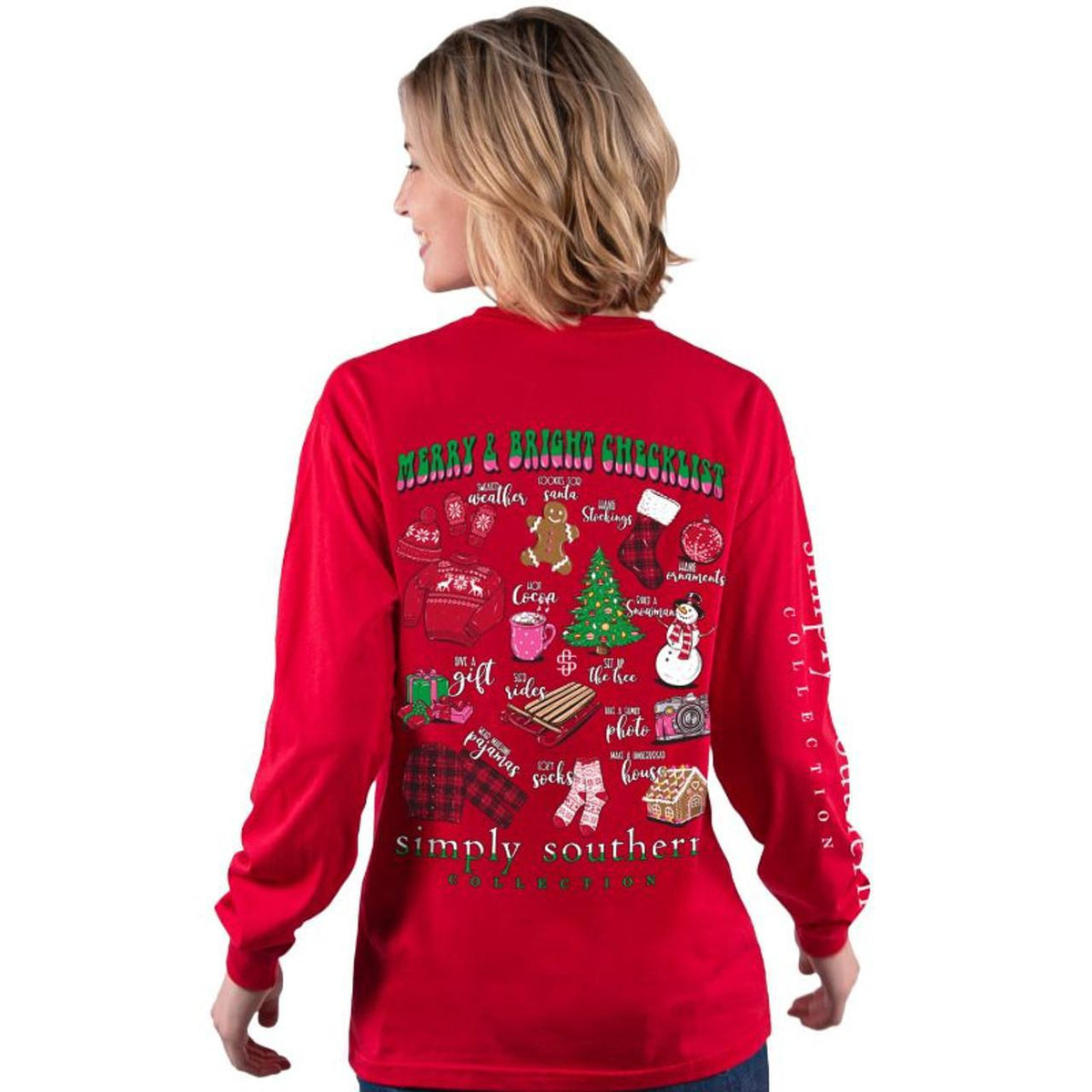 SS LS Merry List Red