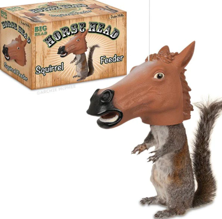 Squirrel Horse Head Feeder