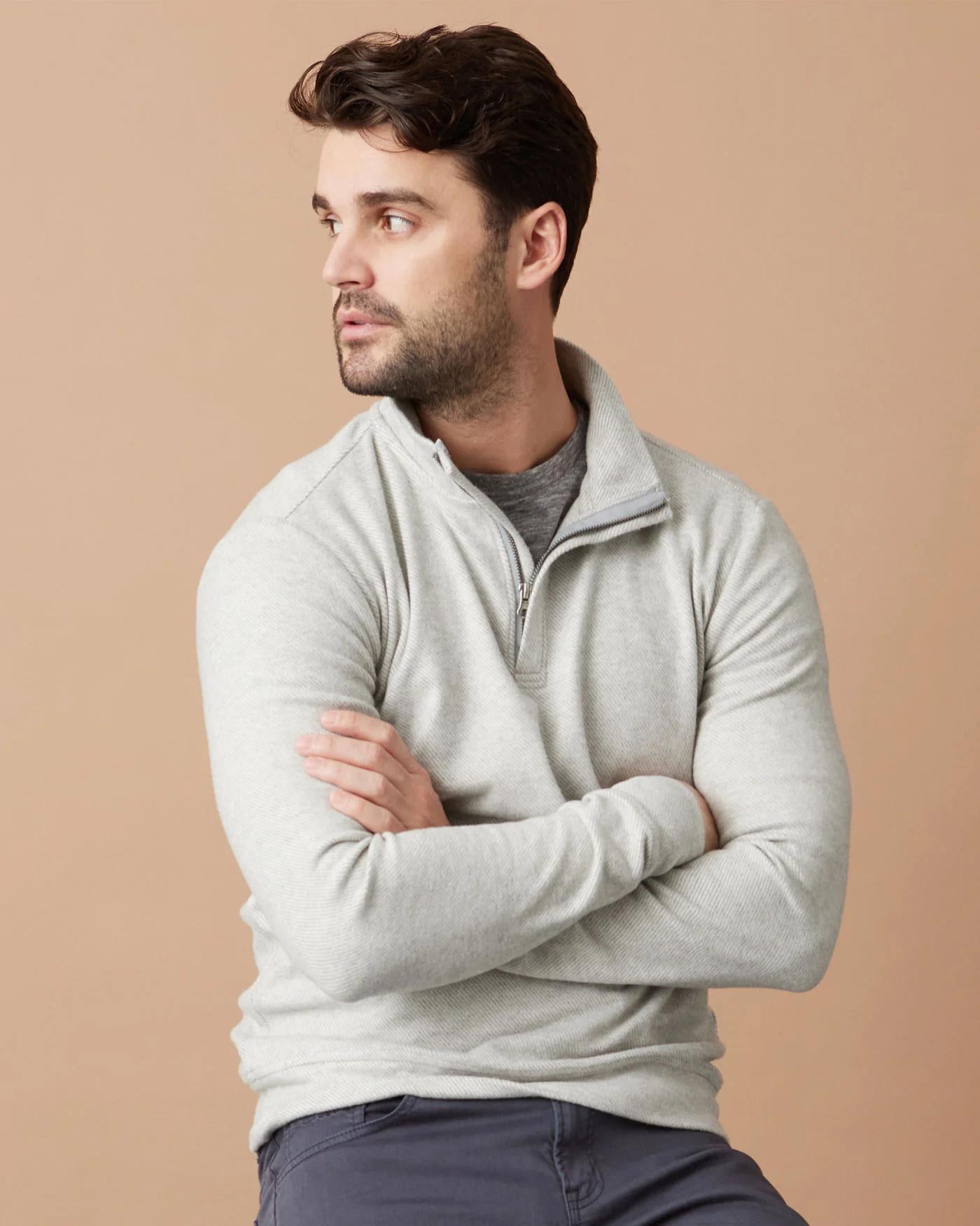 HERO STRETCH KNIT 1/4-ZIP - GREY