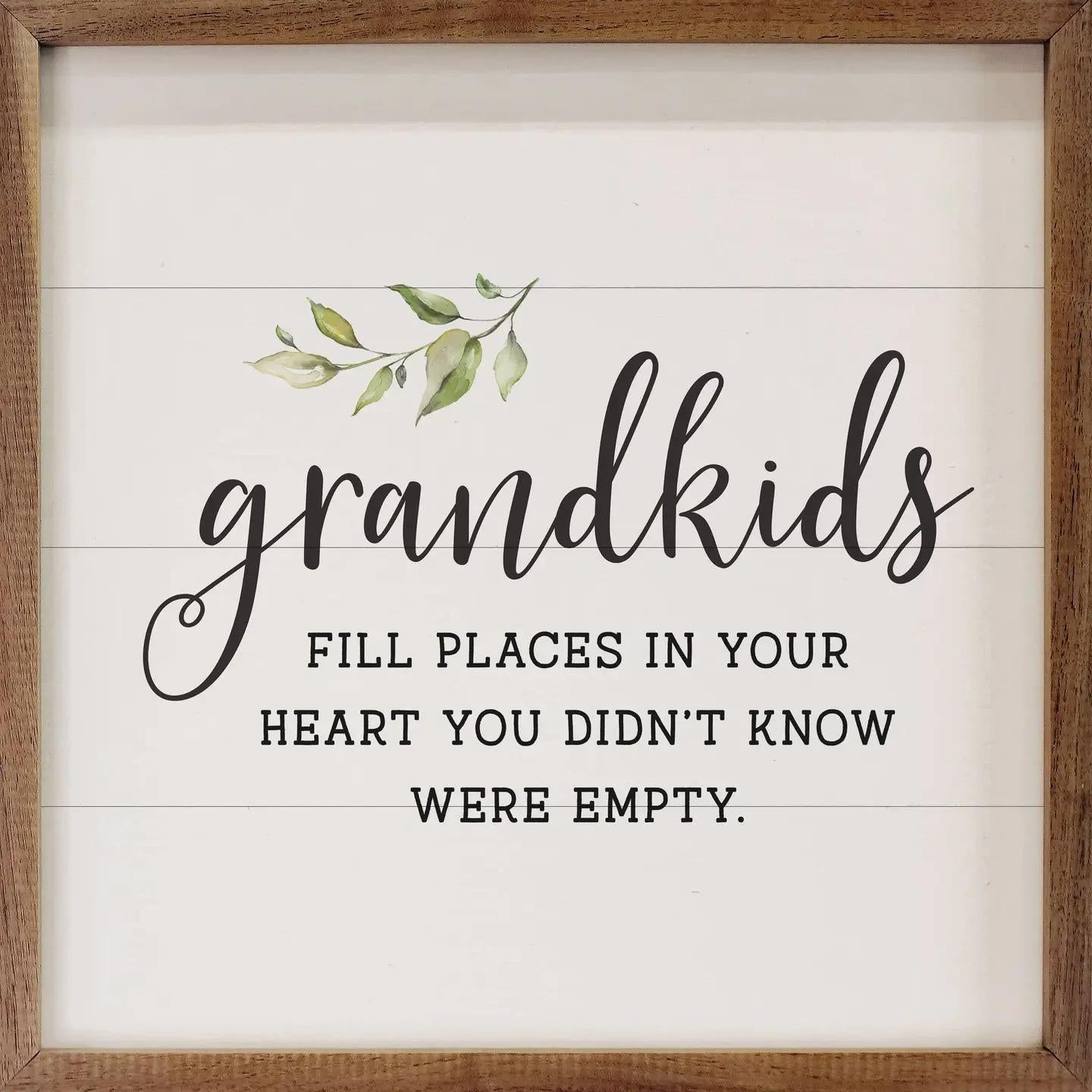Grandkids Greenery sign