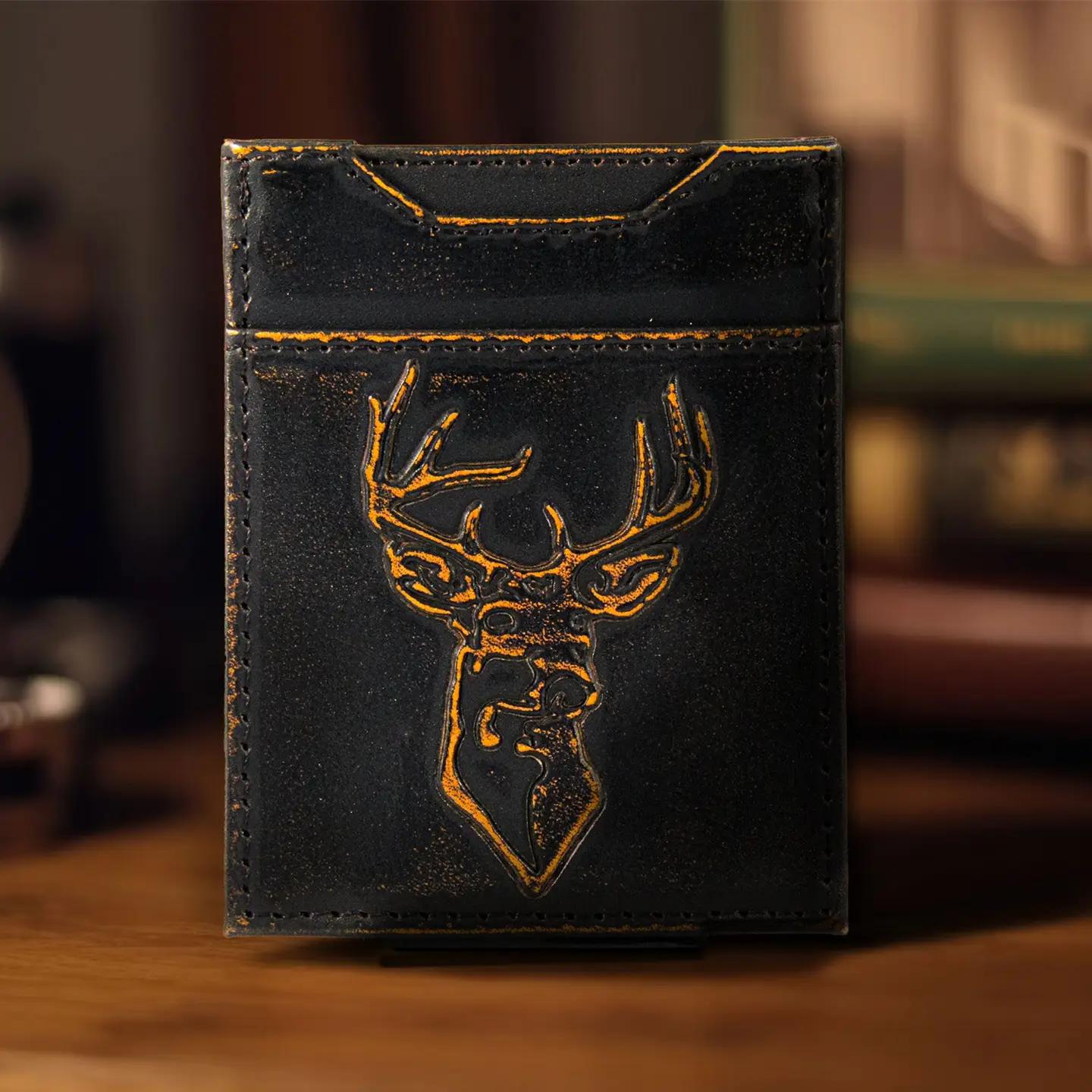 Buck Burnished Leather Wallets