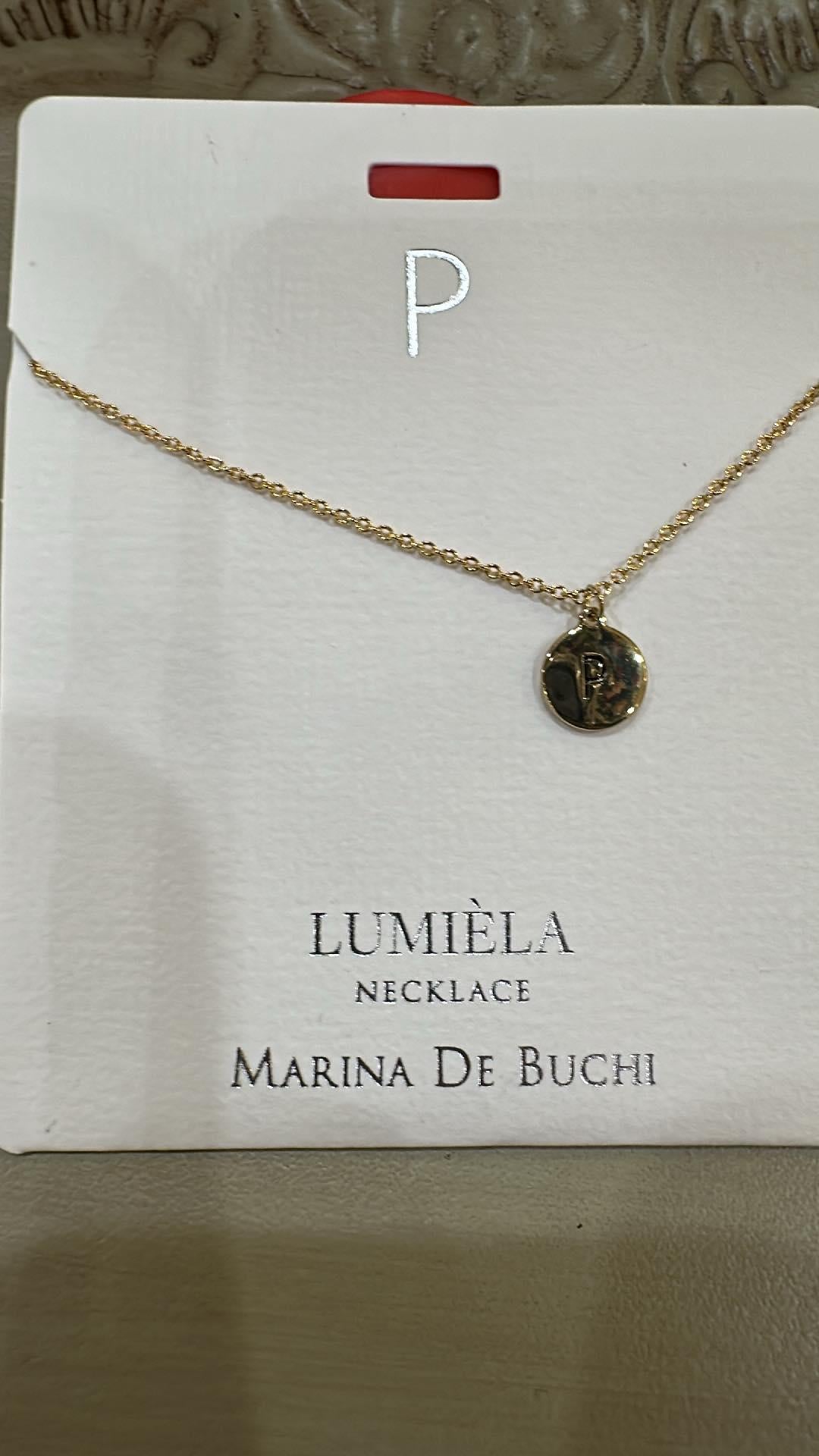 Lumiela P Circle Pendant Necklace