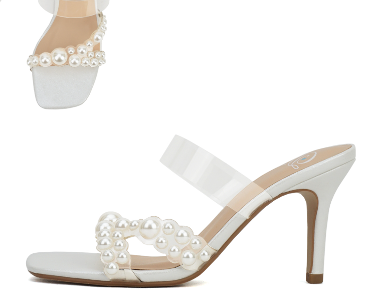Yolanda White Pearl Heels