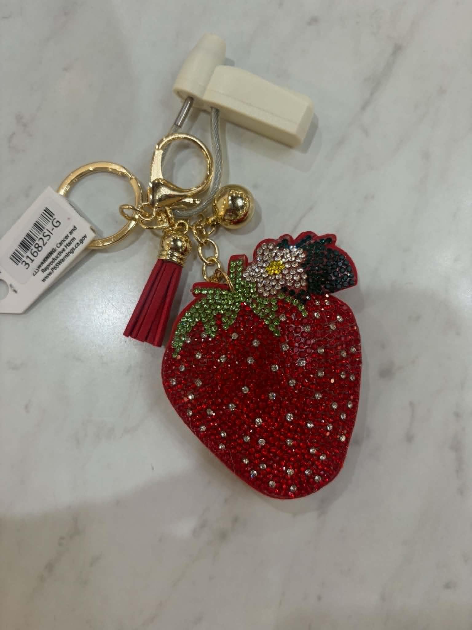 Puffy Rhinestone Keychains
