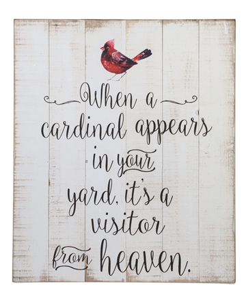 When A Cardinal Appears Printed Plaque